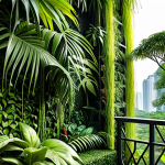 "Lush vertical garden in a Bangkok condo, overflowing with tropical plants, sunlight streaming through leaves, creating a tranquil oasis. Modern Thai design elements in the background."** (Focus: Urban Green Space & Thai Localization)

**