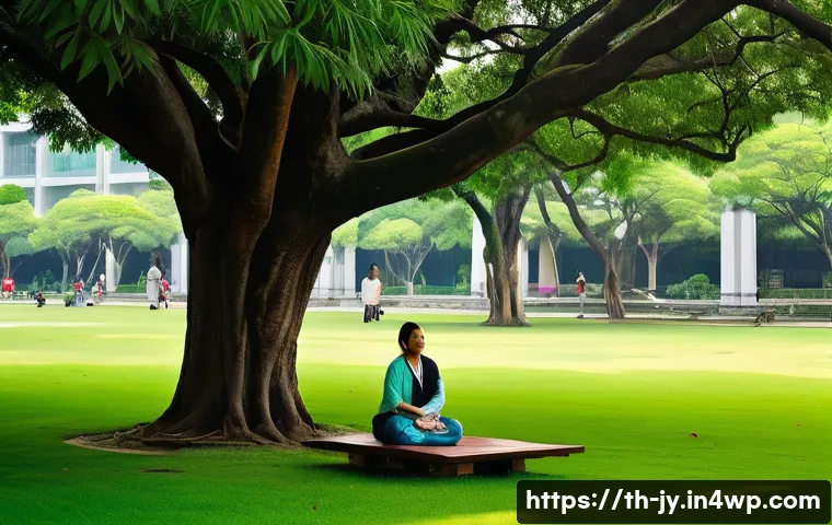 도시 환경에서의 식물과 야생동물 - **A Vibrant Urban Park in Bangkok, Emphasizing Clean Air and Relaxation**
    A wide-angle, sun-dren...